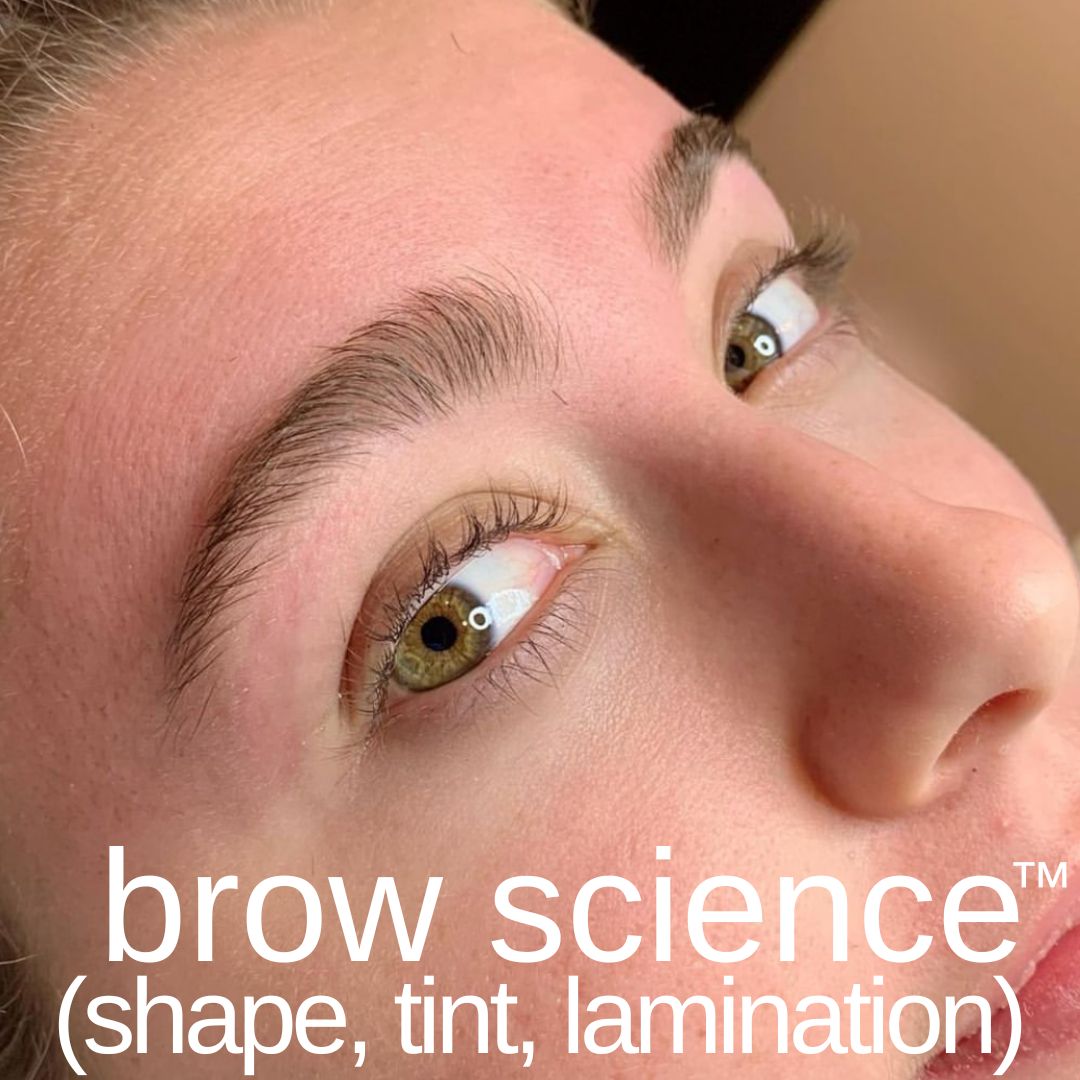 brow science shape, tint,lamination 